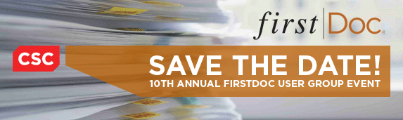 SAVE THE DATE! 9th Annual FirstDoc User Group Event